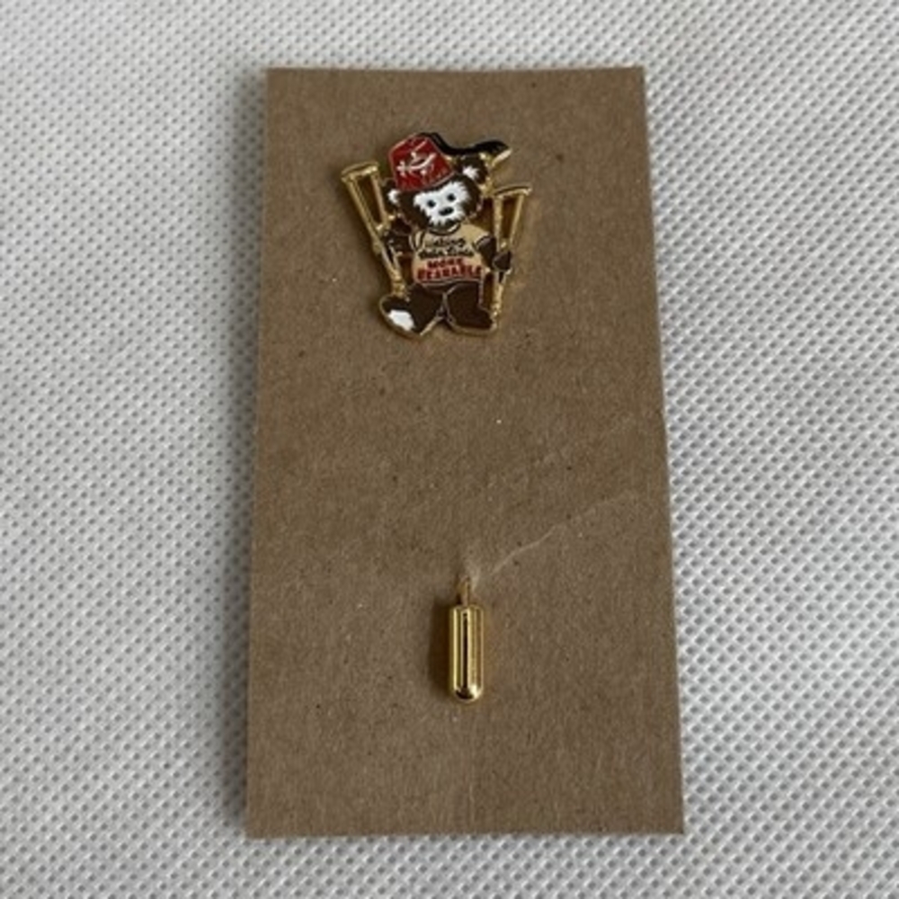 Vintage Golden Shrine Circus Bear Lapel Pin Making Their Lives More Bearable 2.5